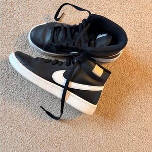 Nike Black and White High-Top Sneakers
